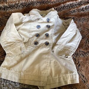 Little girls tan trench coat so cute!! 2T